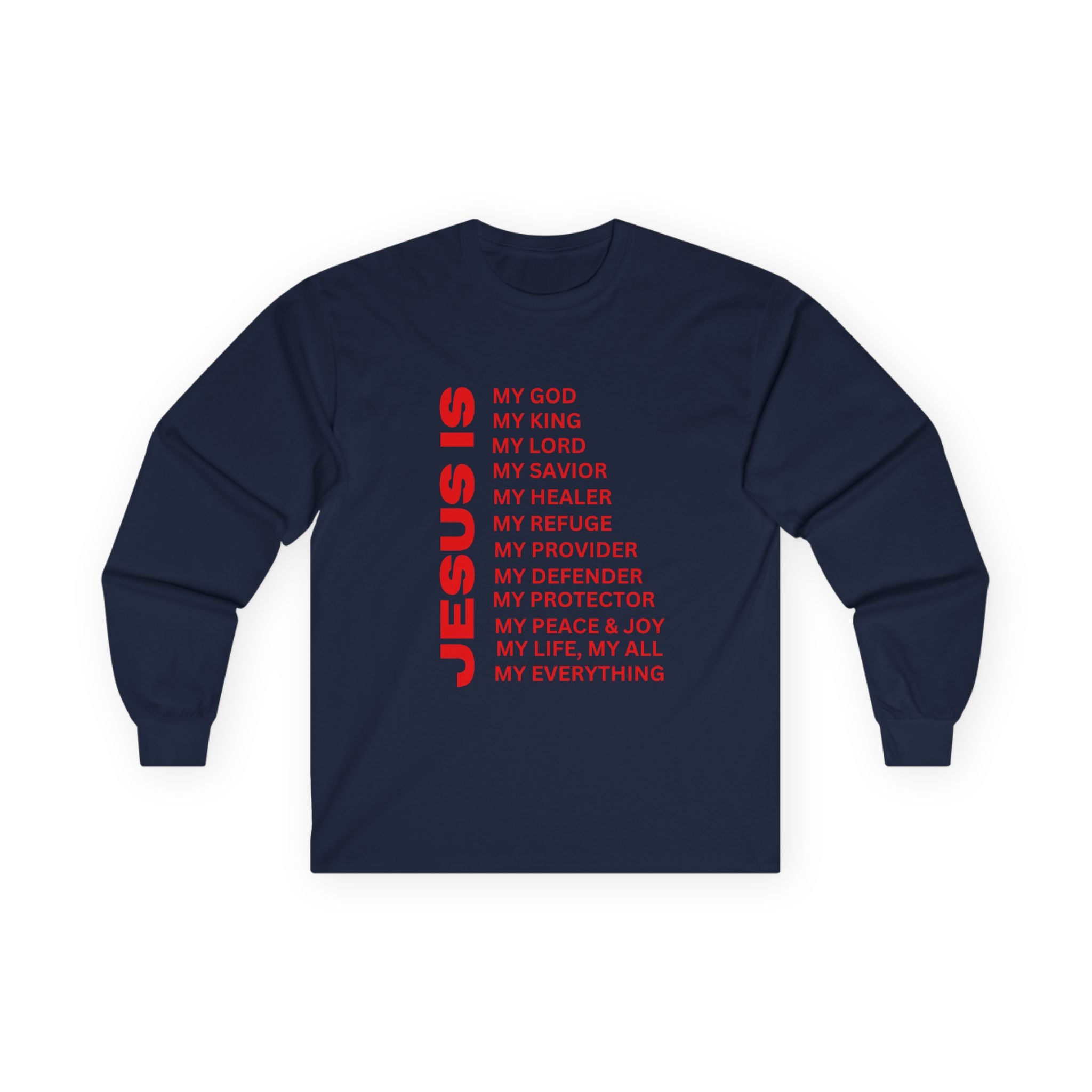 Christian JESUS IS Long Sleeve - Red