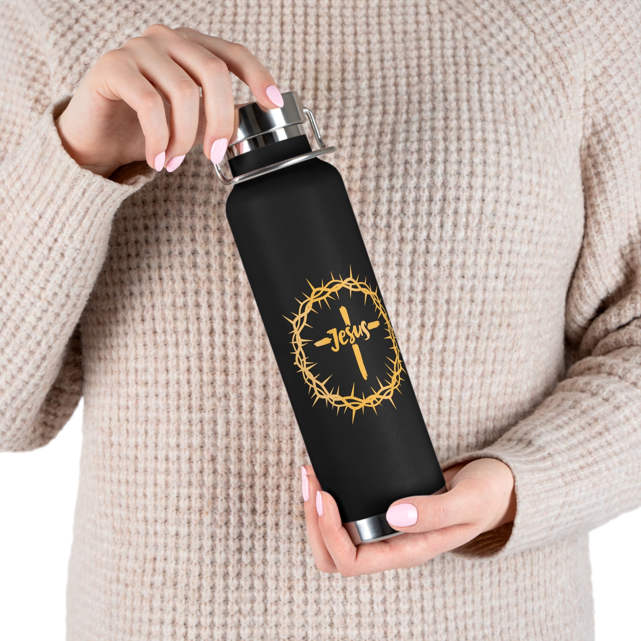 Jesus Crown of Thorns 22oz Insulated Water Bottle