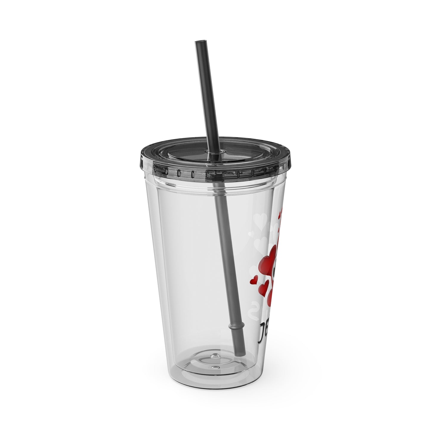 Jesus Heart Love 16oz Tumbler with Straw