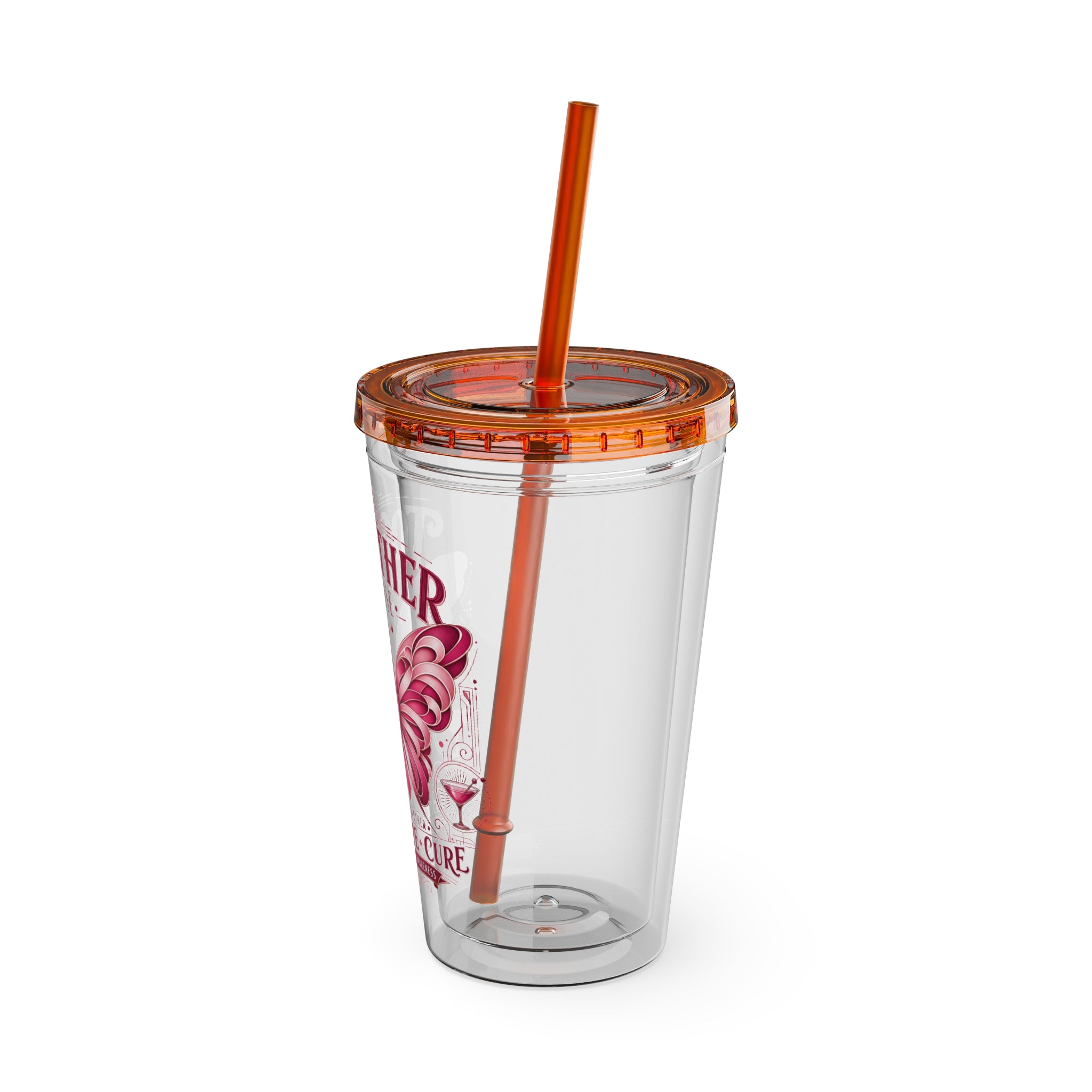 Together We Rise Butterfly Breast Cancer 16oz Tumbler with Straw