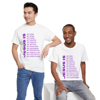 Christian JESUS IS T-shirt - Purple
