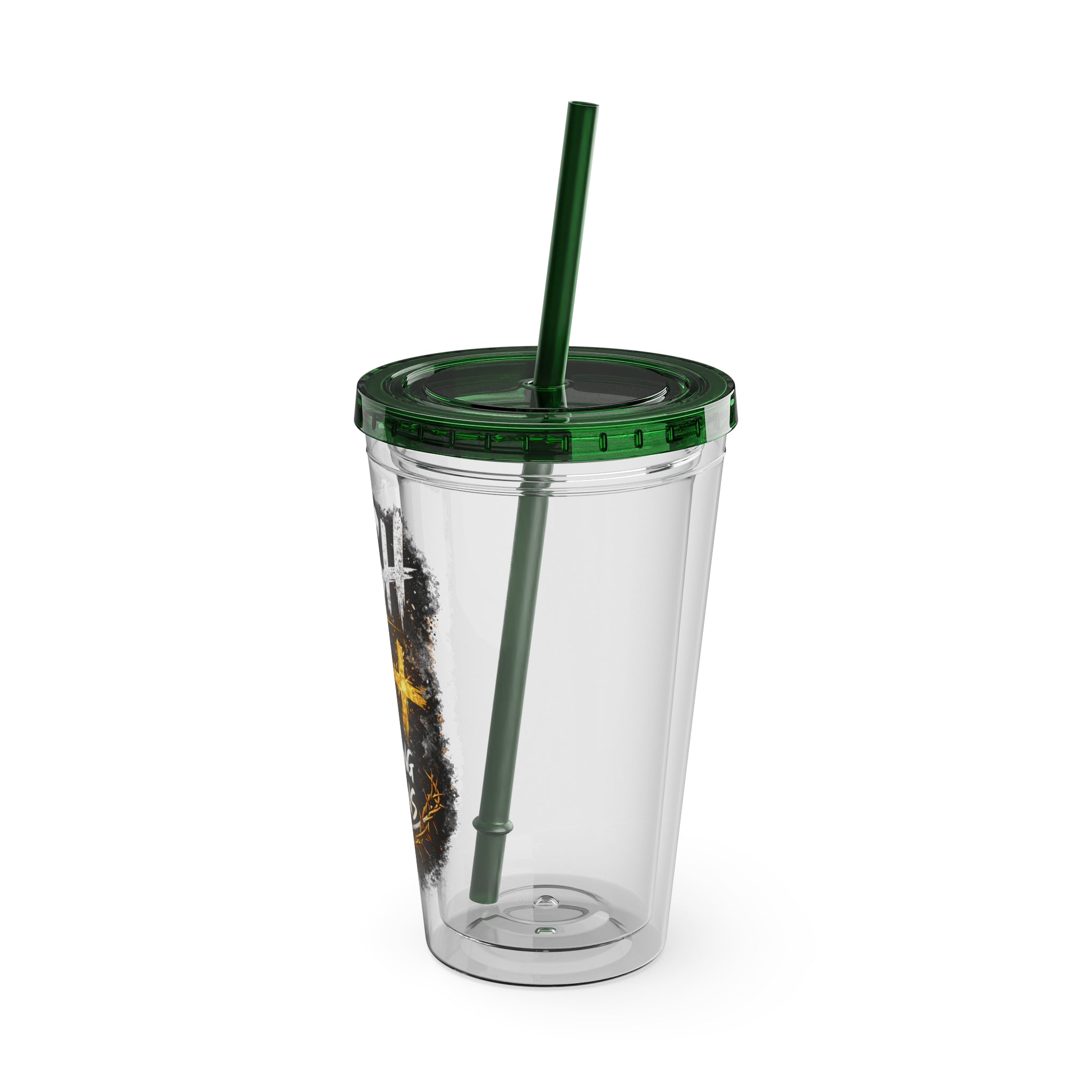 “PUSH: Pray Until Something Happens” 16oz Tumbler with Straw