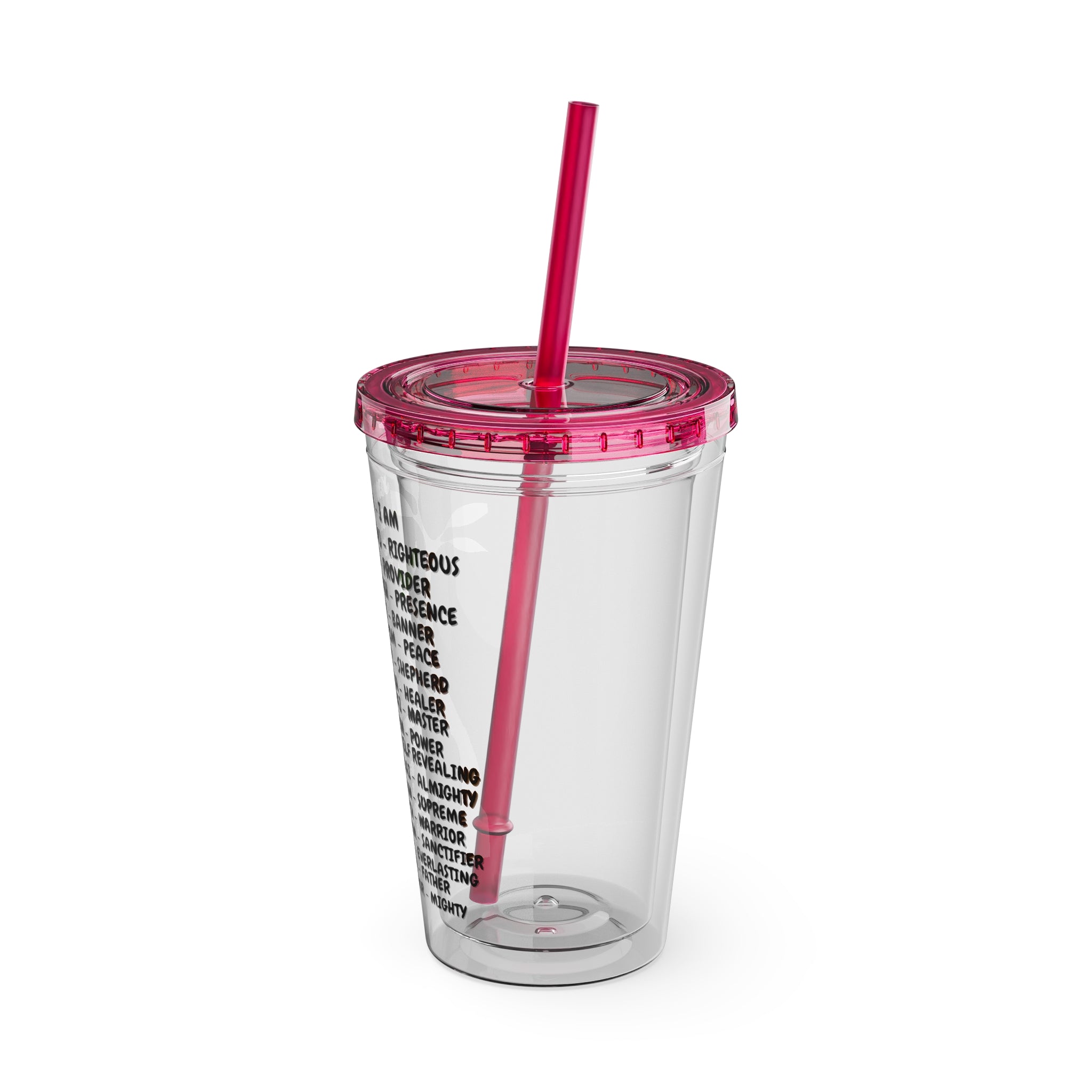 Characteristic Names of God 16oz Tumbler with Straw