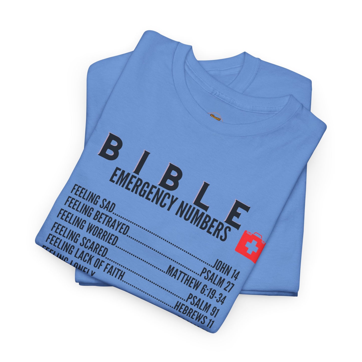 Bible Emergency Numbers Tee - Black