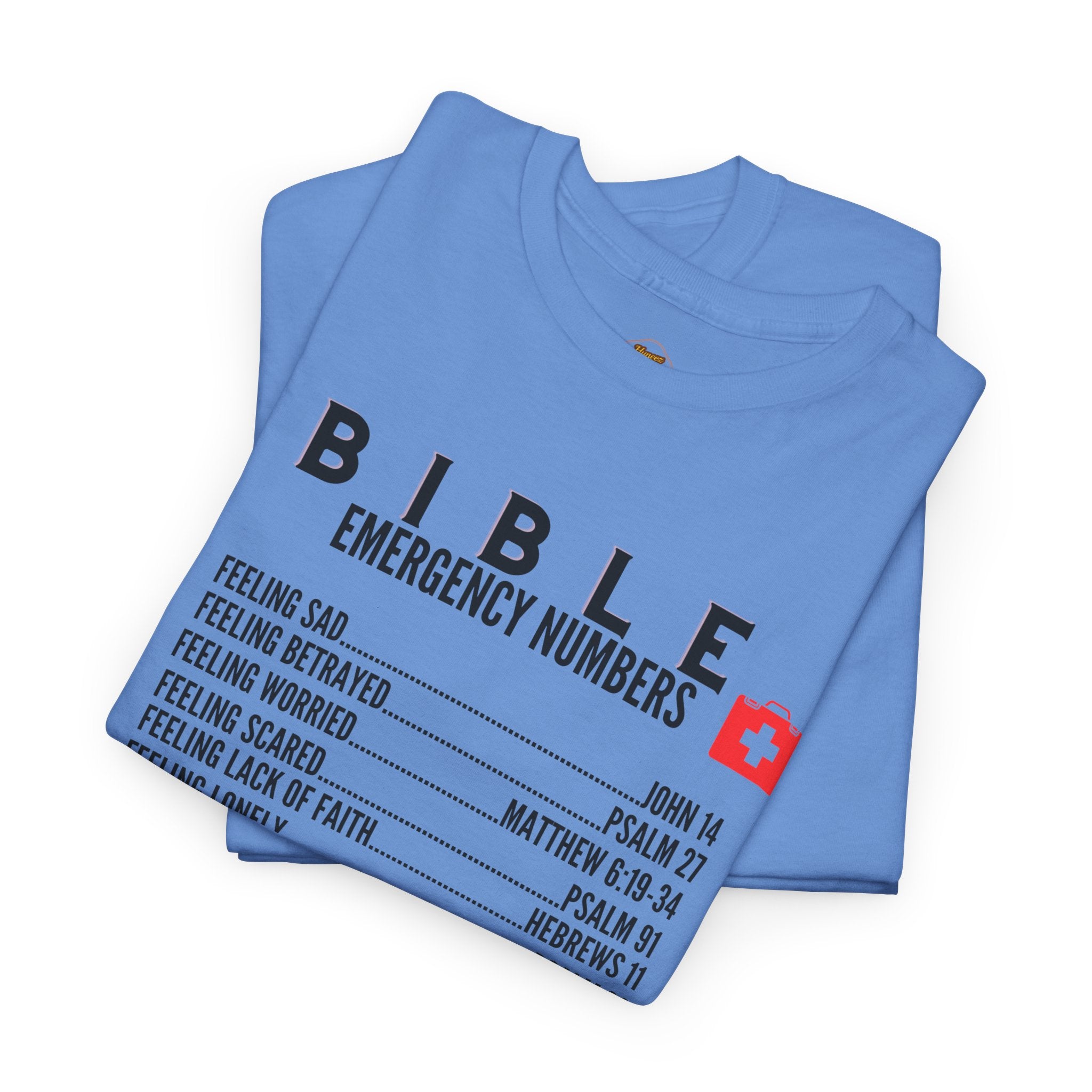 Bible Emergency Numbers Tee - Black