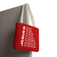 Christian JESUS IS Tote Bag - Red
