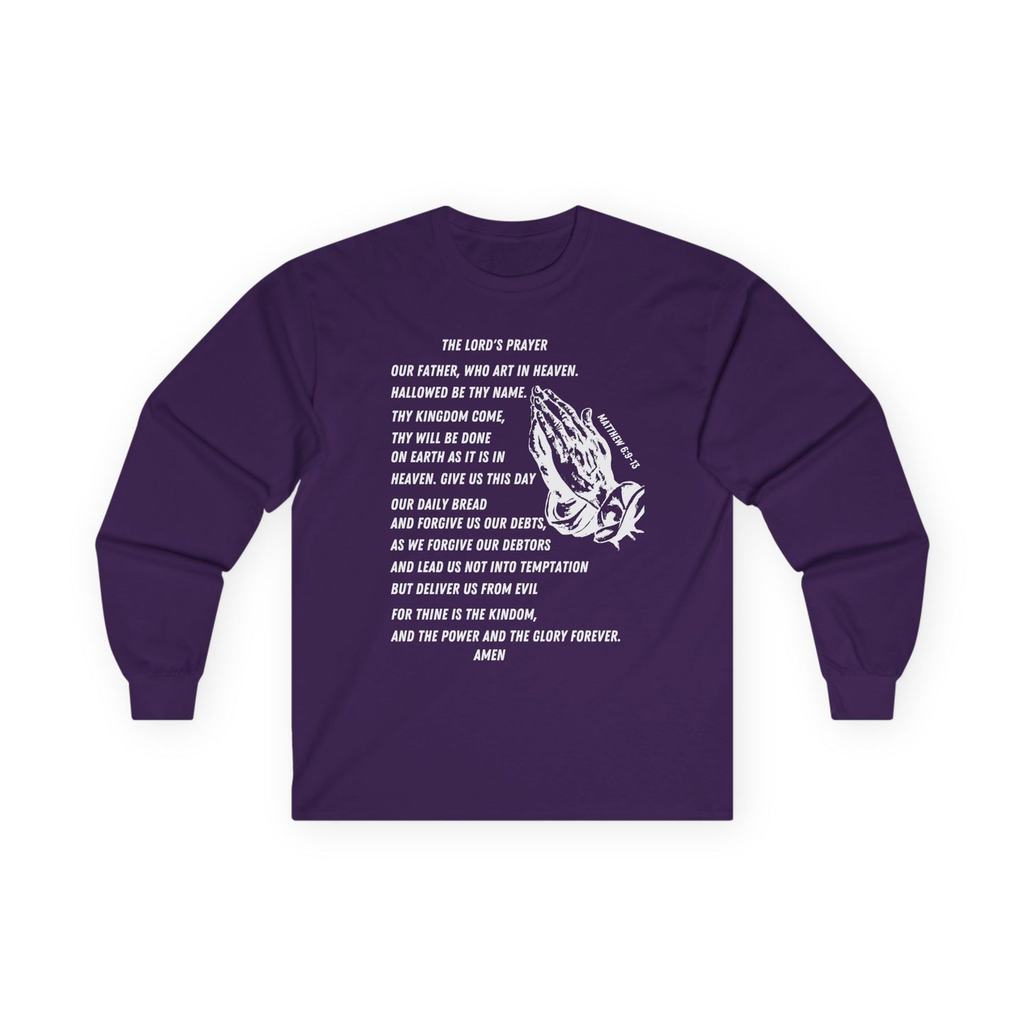 The Lord's Prayer Long Sleeve Tee- White