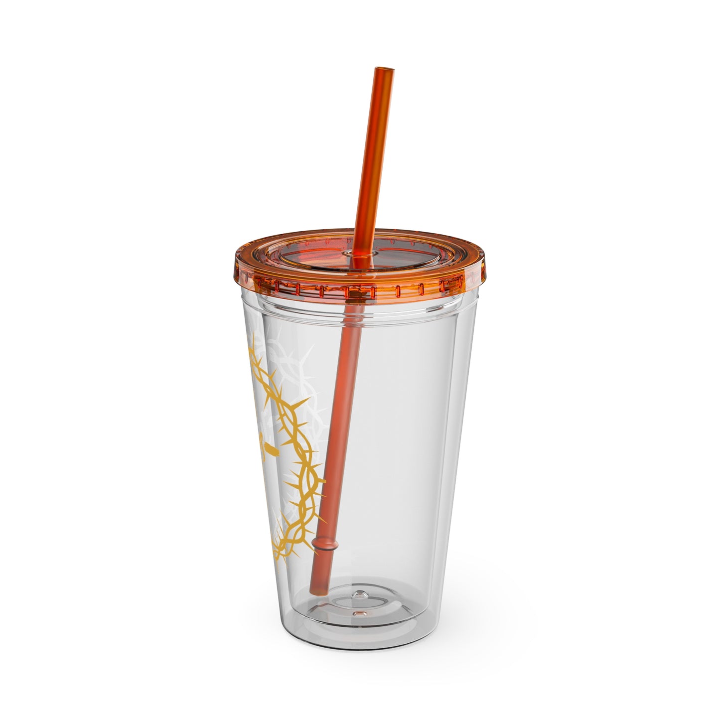 Jesus Crown of Thorns 16oz Tumbler with Straw