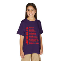 Christian JESUS IS Youth Short Sleeve - Red