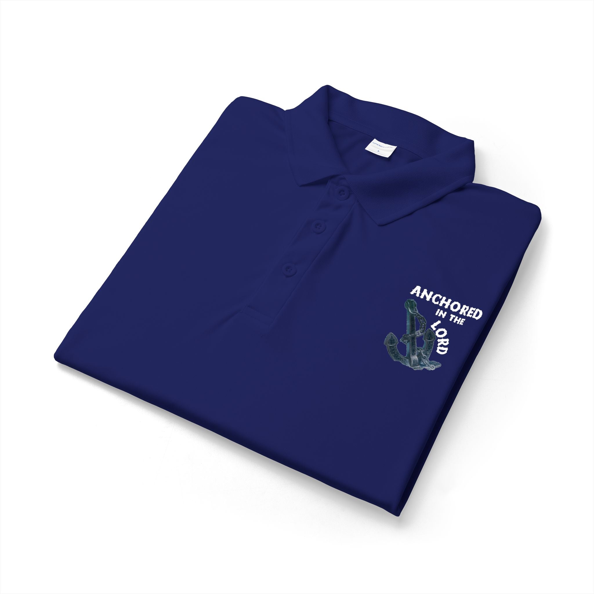 Anchored in the Lord Polo - White