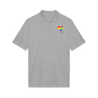 Rainbow Heart Love Wins Polo