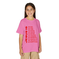 Christian JESUS IS Youth Short Sleeve - Red