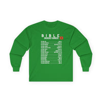 Bible Emergency Numbers Long Sleeve Tee - White