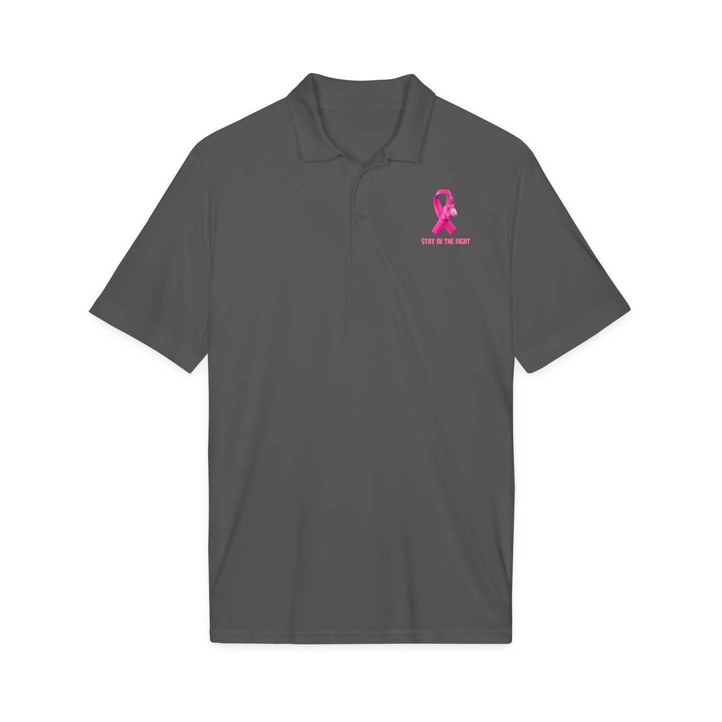 Breast Cancer Pink Ribbon “Stay in the Fight” Polo