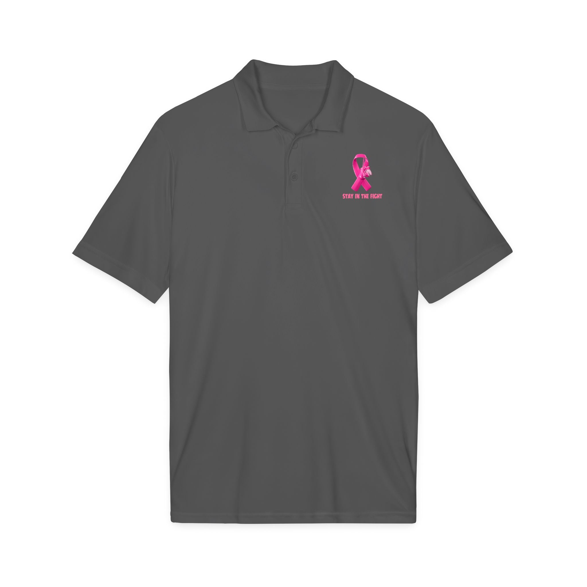 Breast Cancer Pink Ribbon “Stay in the Fight” Polo