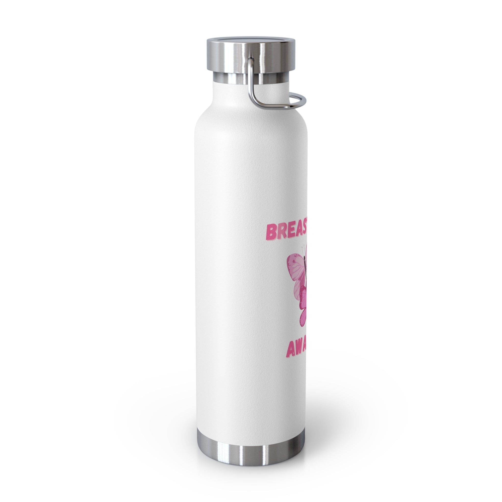 Butterfly Breast Cancer Awareness 22oz Insulated Water Bottle