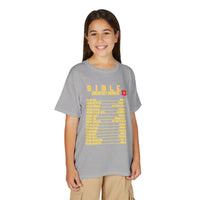 Bible Emergency Numbers Youth T-Shirt — Yellow