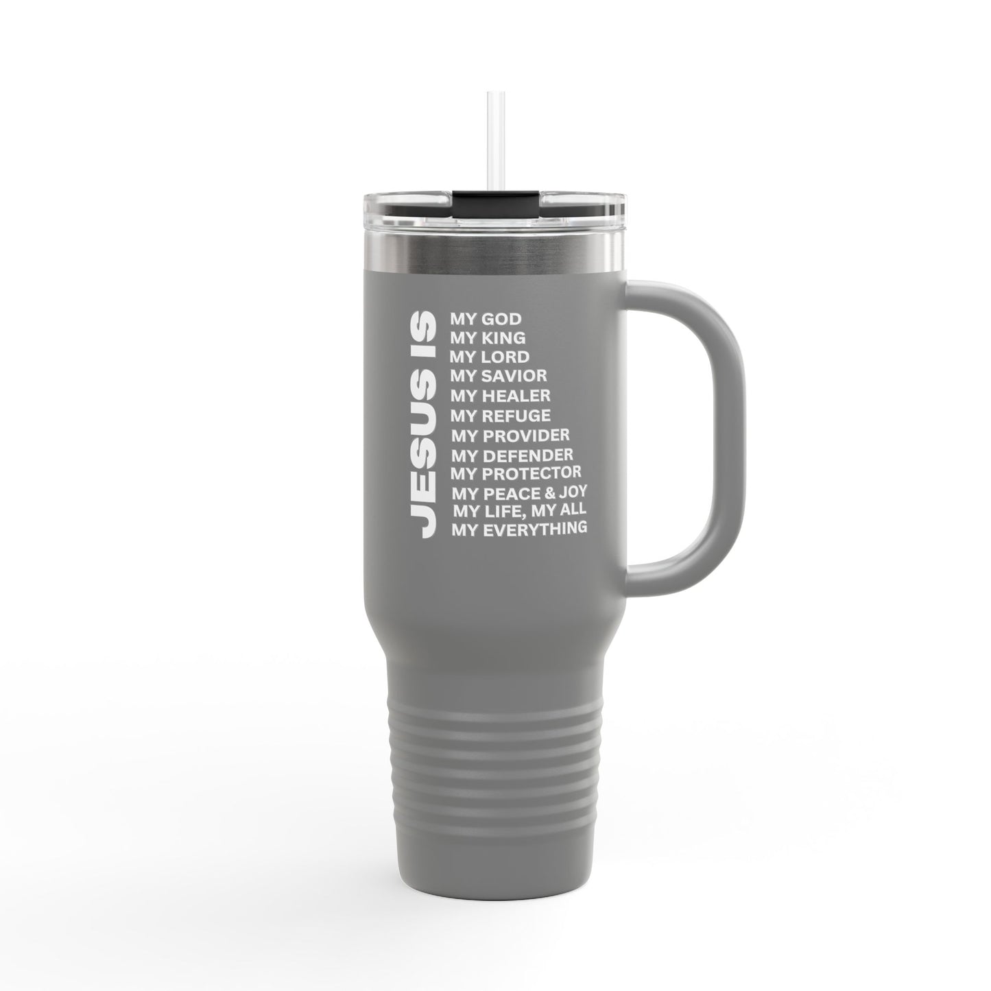 Christian JESUS IS Insulated Travel Mug, 40oz White