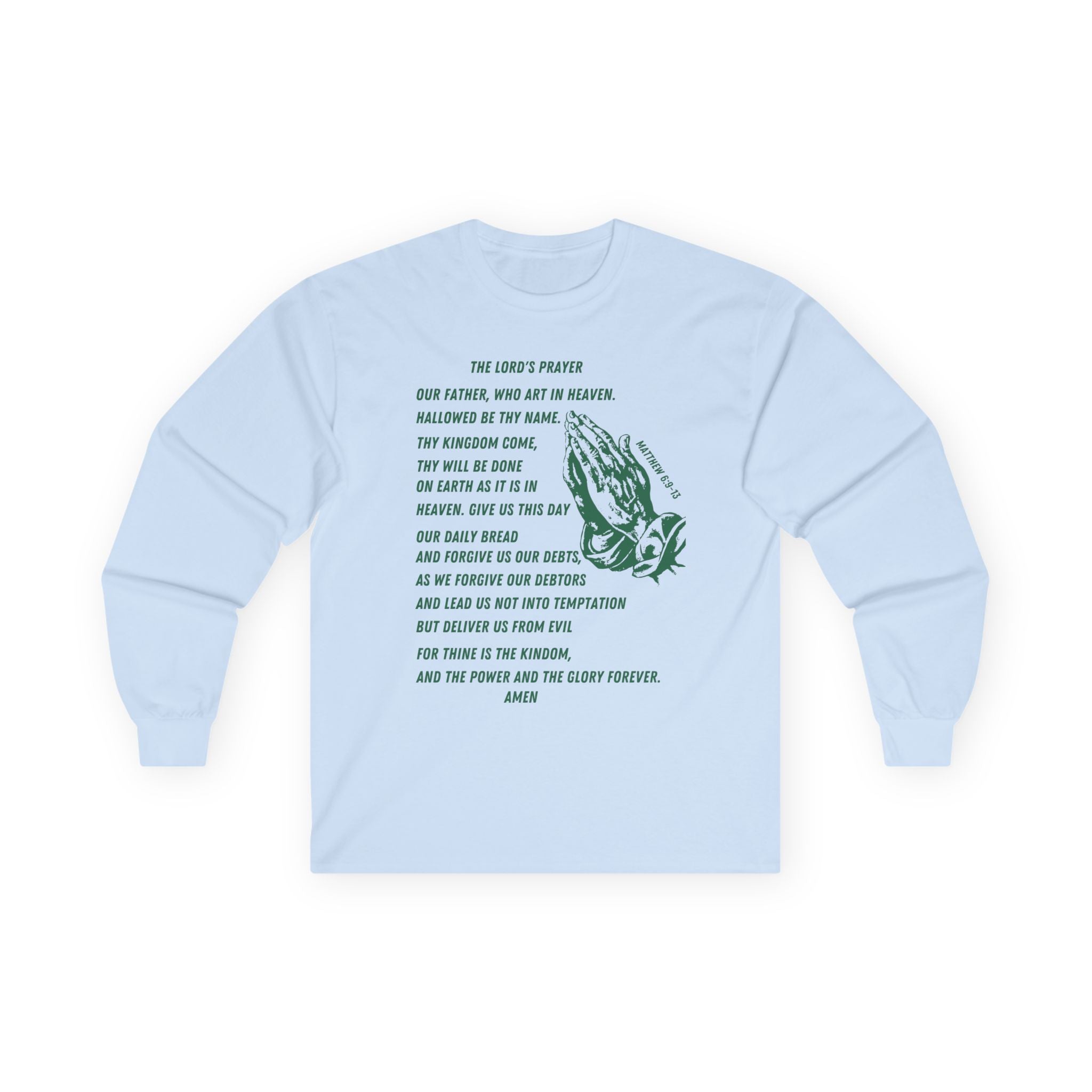 The Lord's Prayer Long Sleeve Tee - Green