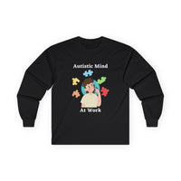 Autistic Mind At Work Long Sleeve Tee — White