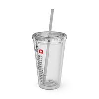 Bible Emergency Numbers 16oz Tumbler with Straw