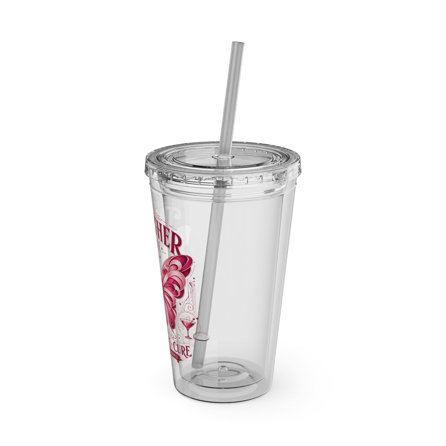 Together We Rise Butterfly Breast Cancer 16oz Tumbler with Straw