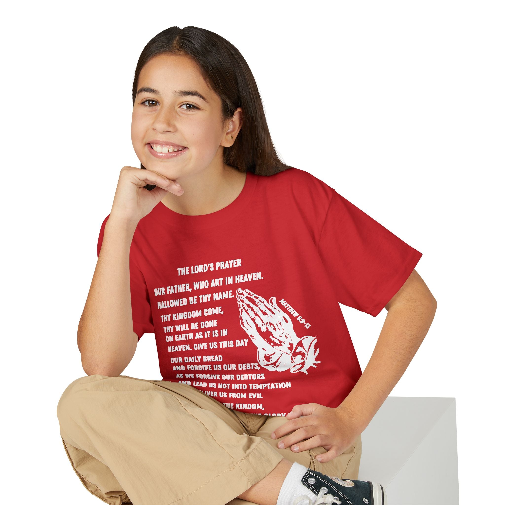 The Lord's Prayer Youth T-Shirt - White