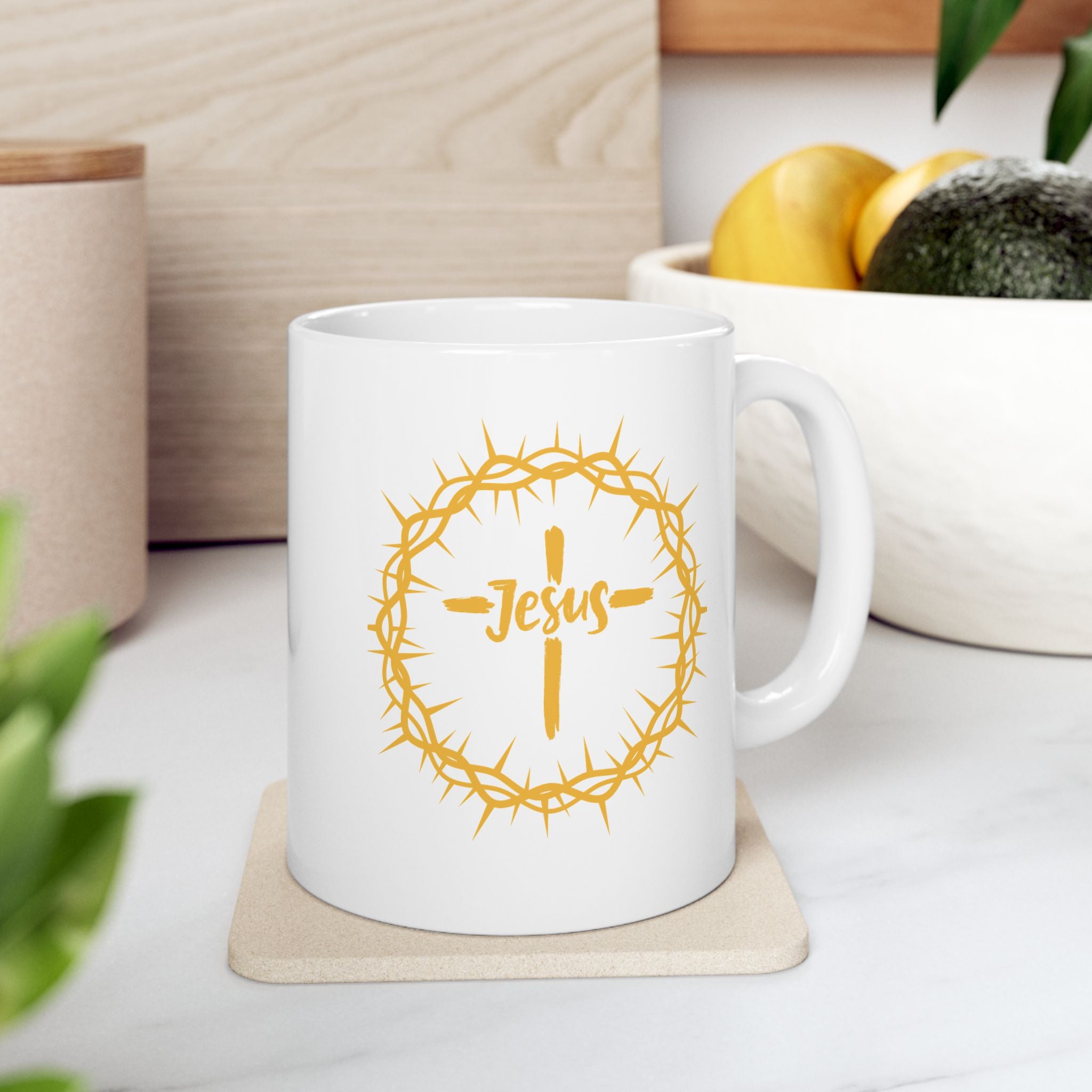 Jesus Crown of Thorns Coffee Mug (11oz, 15oz)