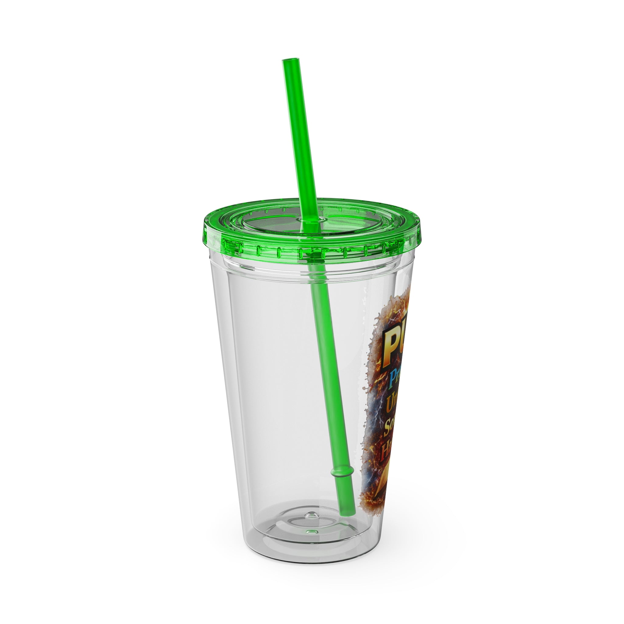 Push Pray Until Something Happens 16oz Tumbler — Bible