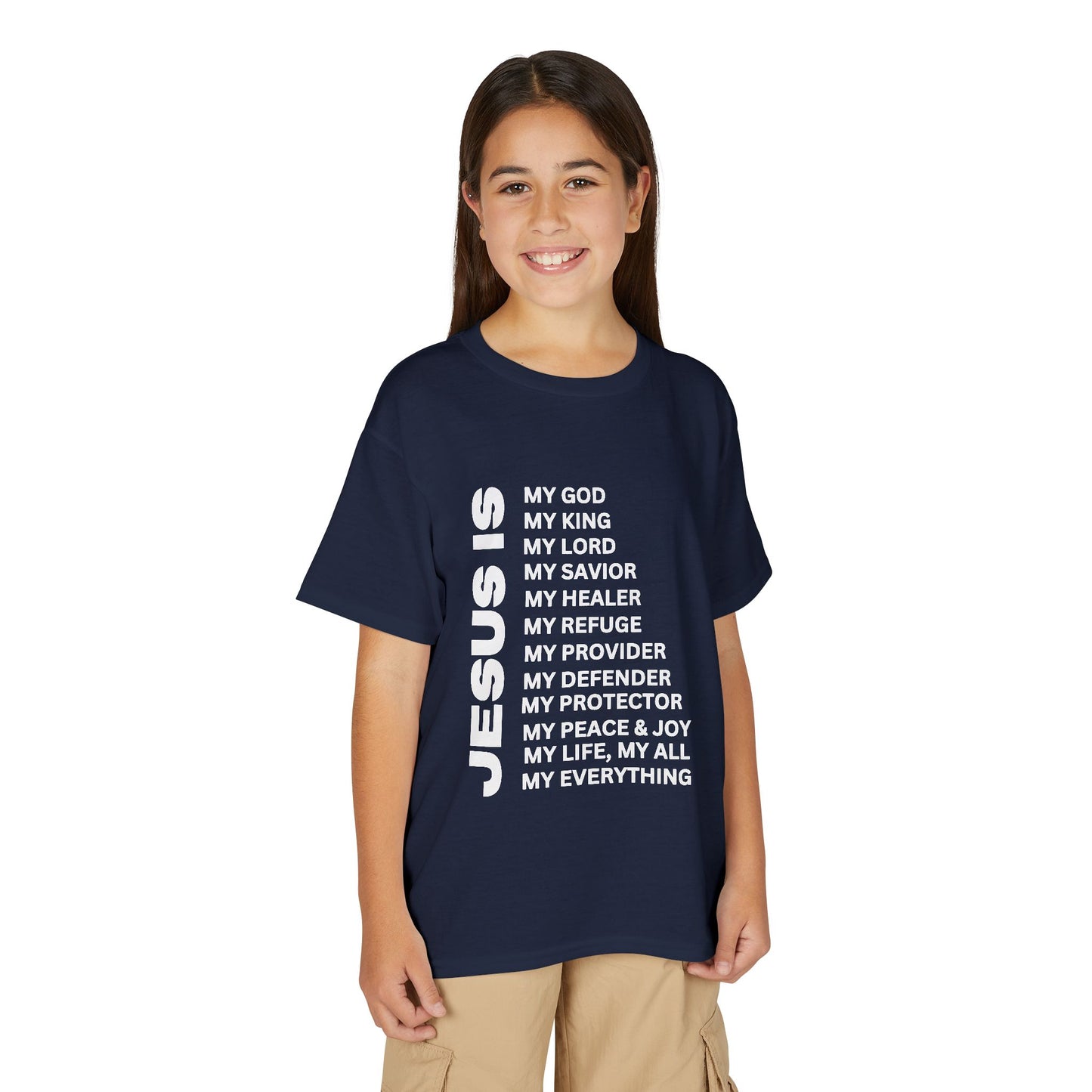 Christian JESUS IS Youth Short Sleeve - White