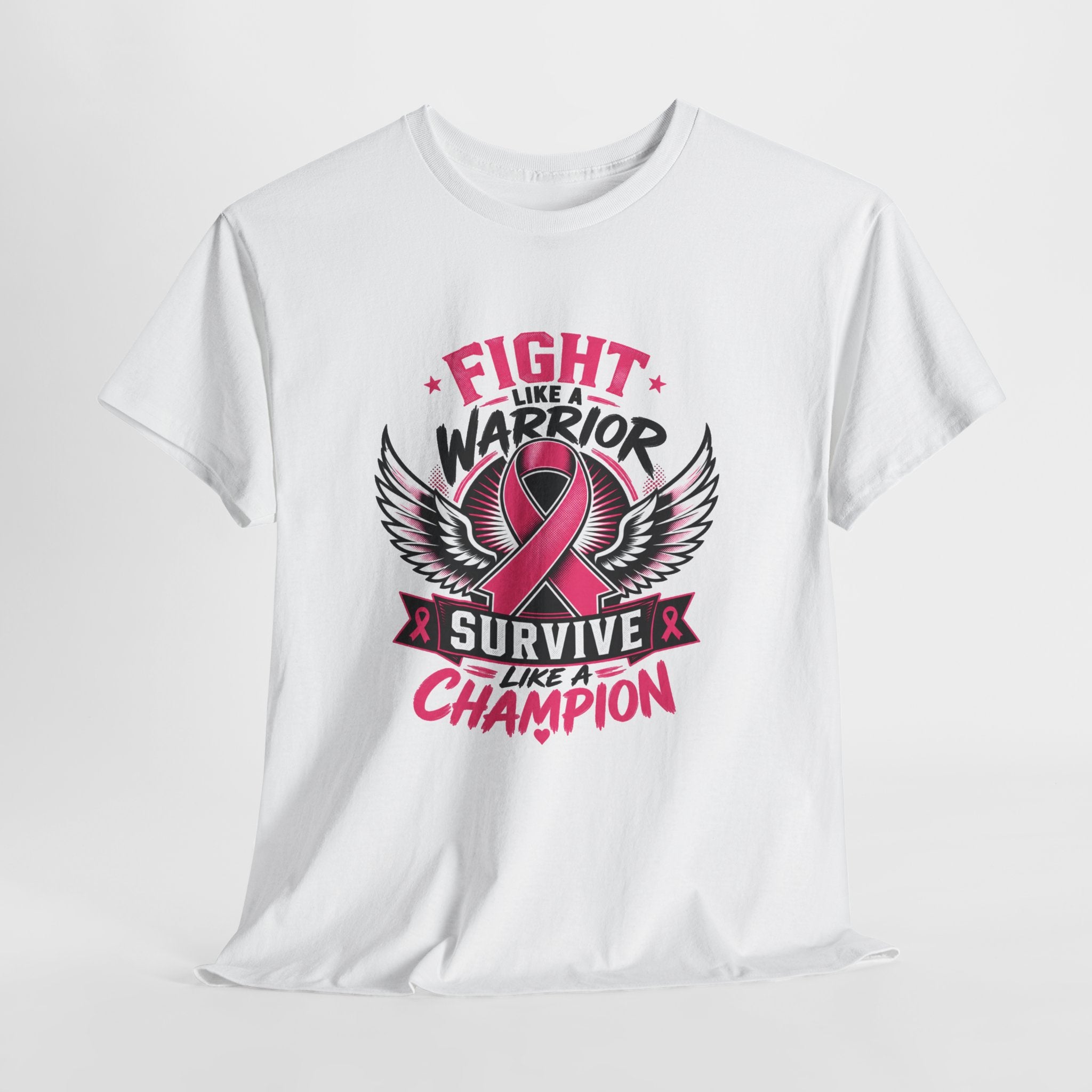 Fight Like a Warrior, Survive Like a Champion Breast Cancer Awareness T-Shirt