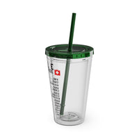 Bible Emergency Numbers 16oz Tumbler with Straw