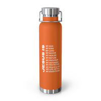 Christian JESUS IS 22oz Insulated Water Bottle - White
