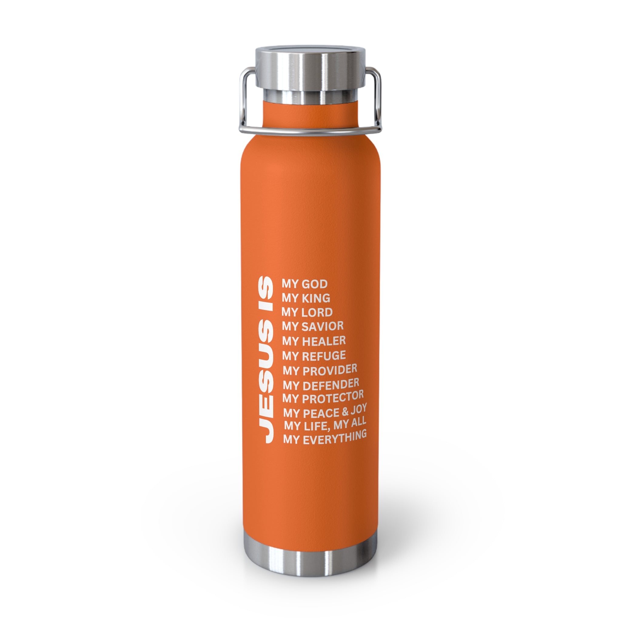Christian JESUS IS 22oz Insulated Water Bottle - White