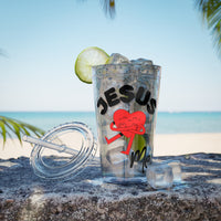 Jesus Loves Me 16oz Tumbler with Straw