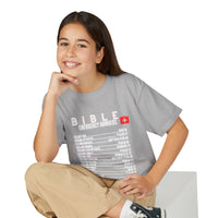 Bible Emergency Numbers Youth T-Shirt — White
