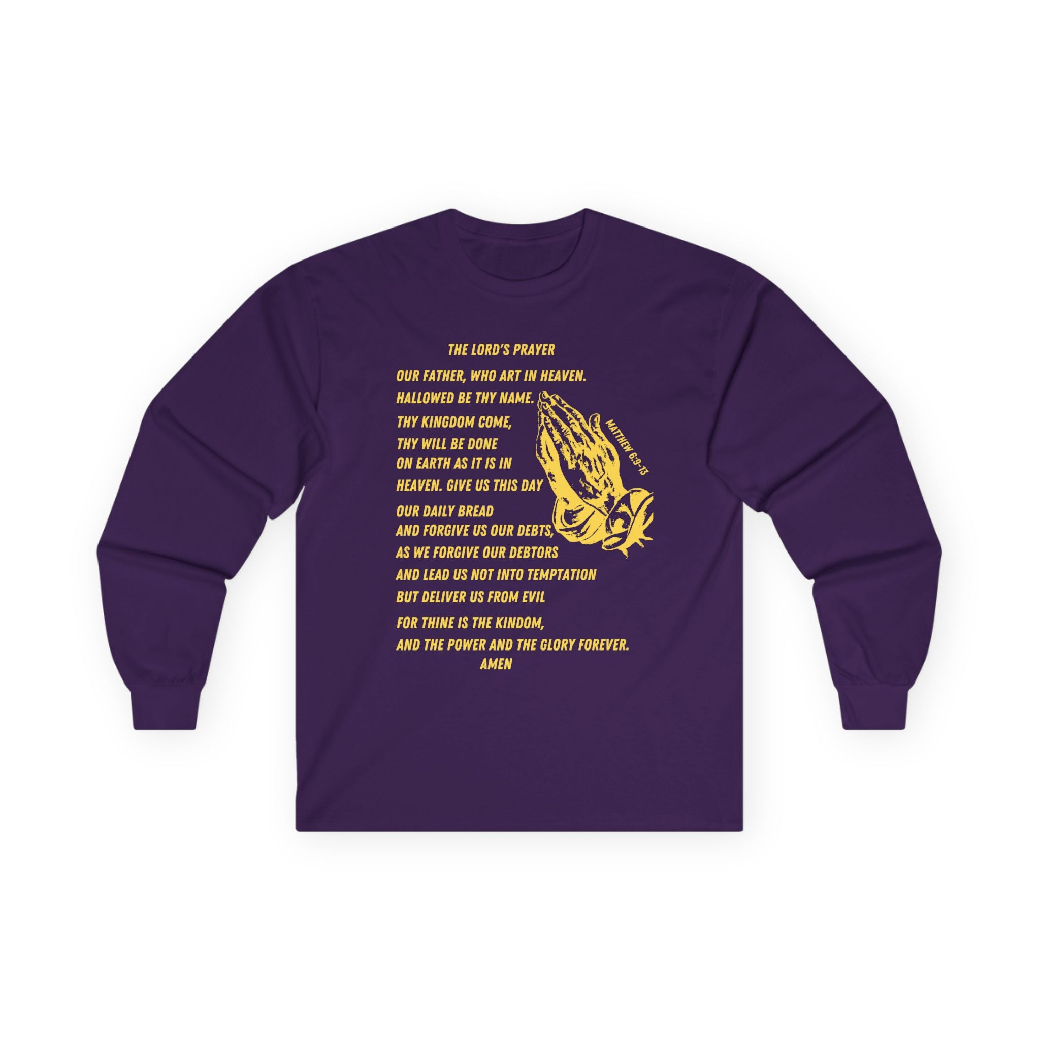 The Lord's Prayer Long Sleeve Tee - Gold