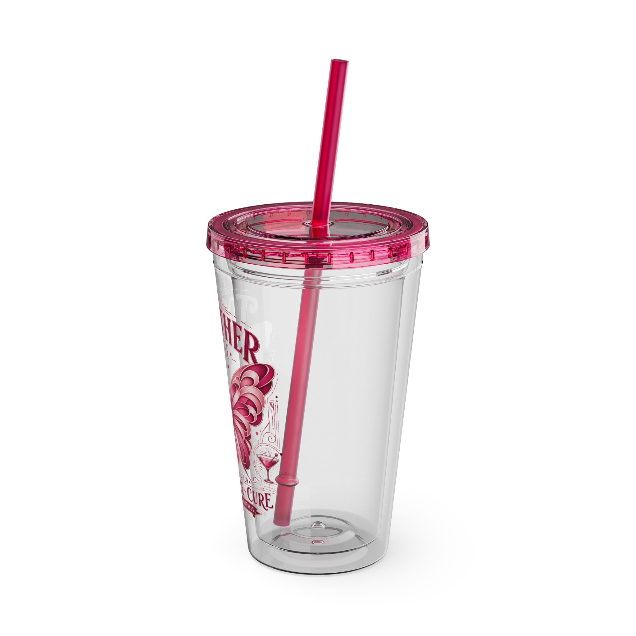 Together We Rise Butterfly Breast Cancer 16oz Tumbler with Straw