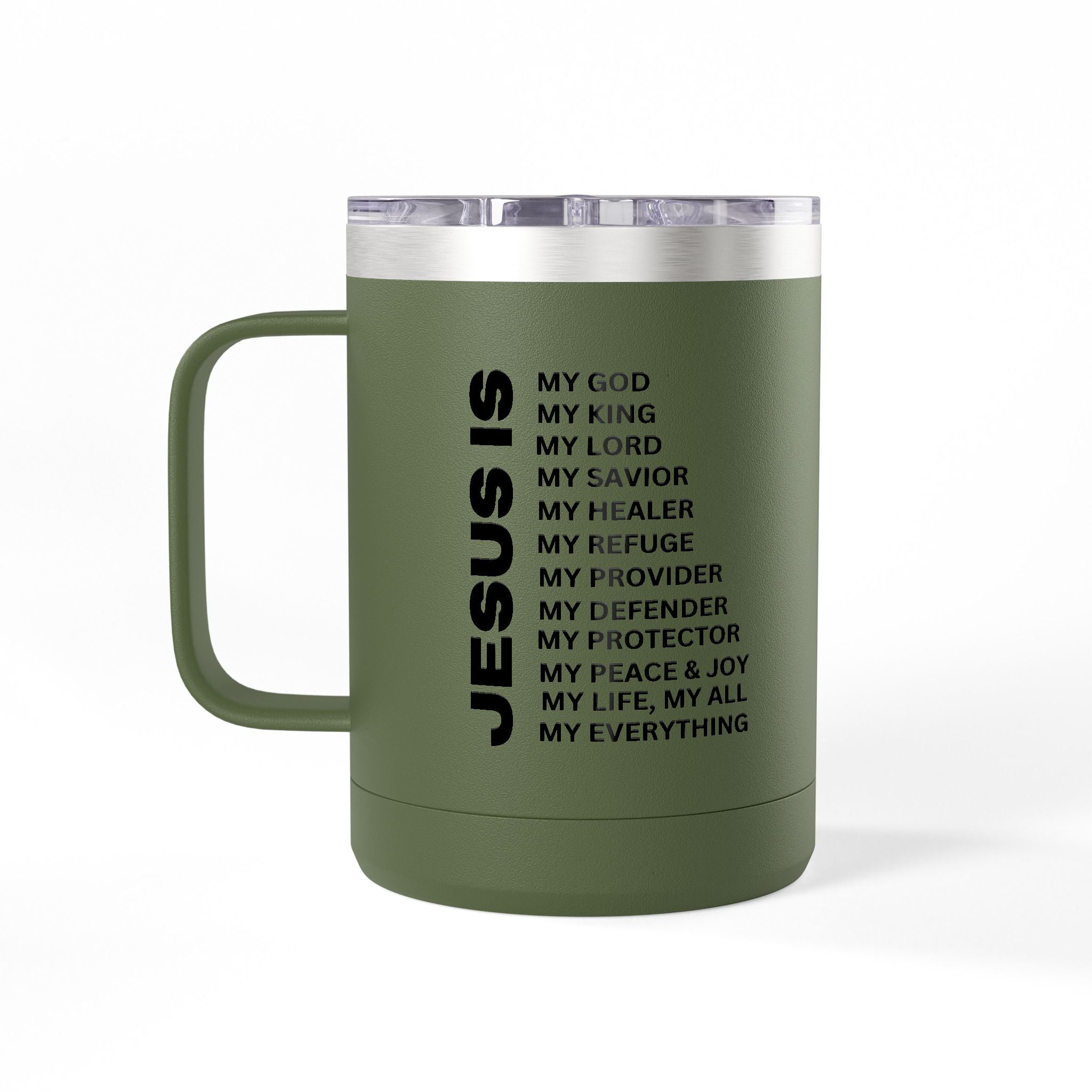 Christian Jesus Is 15oz Tumbler - Black
