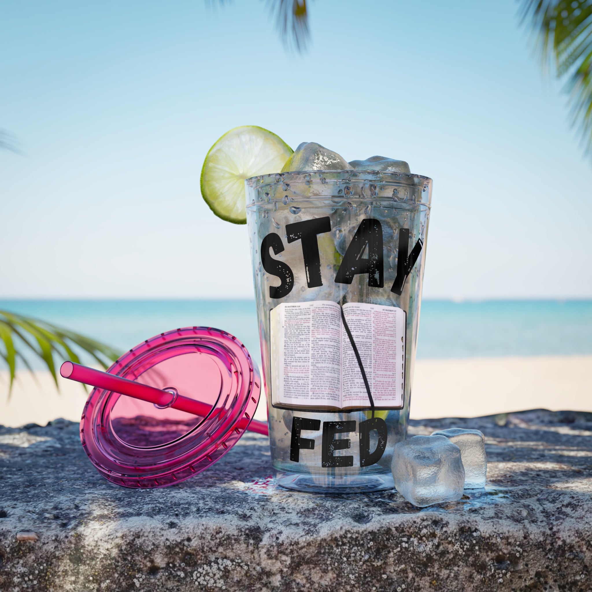 Stay Fed 16oz Tumbler with Straw