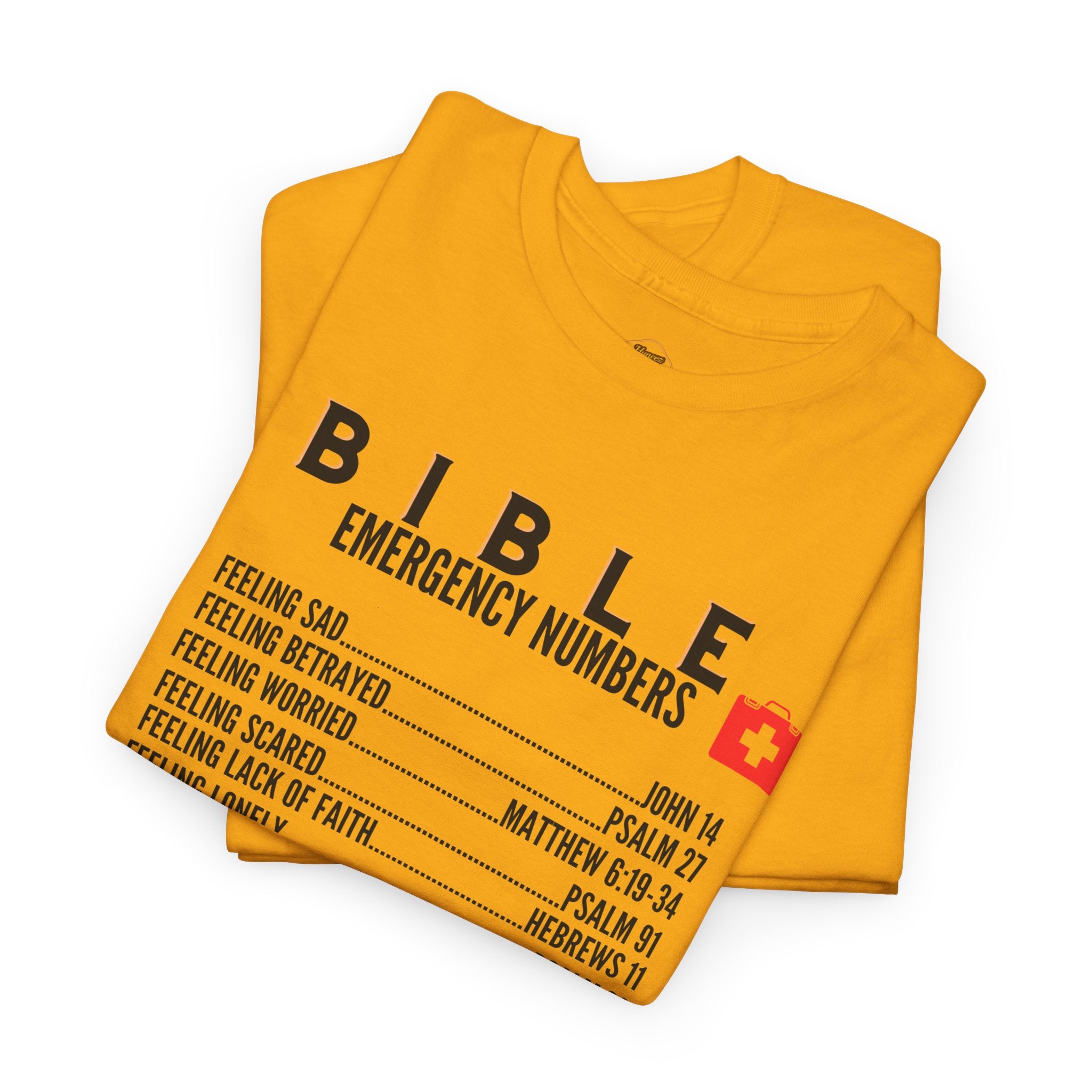 Bible Emergency Numbers Tee - Black