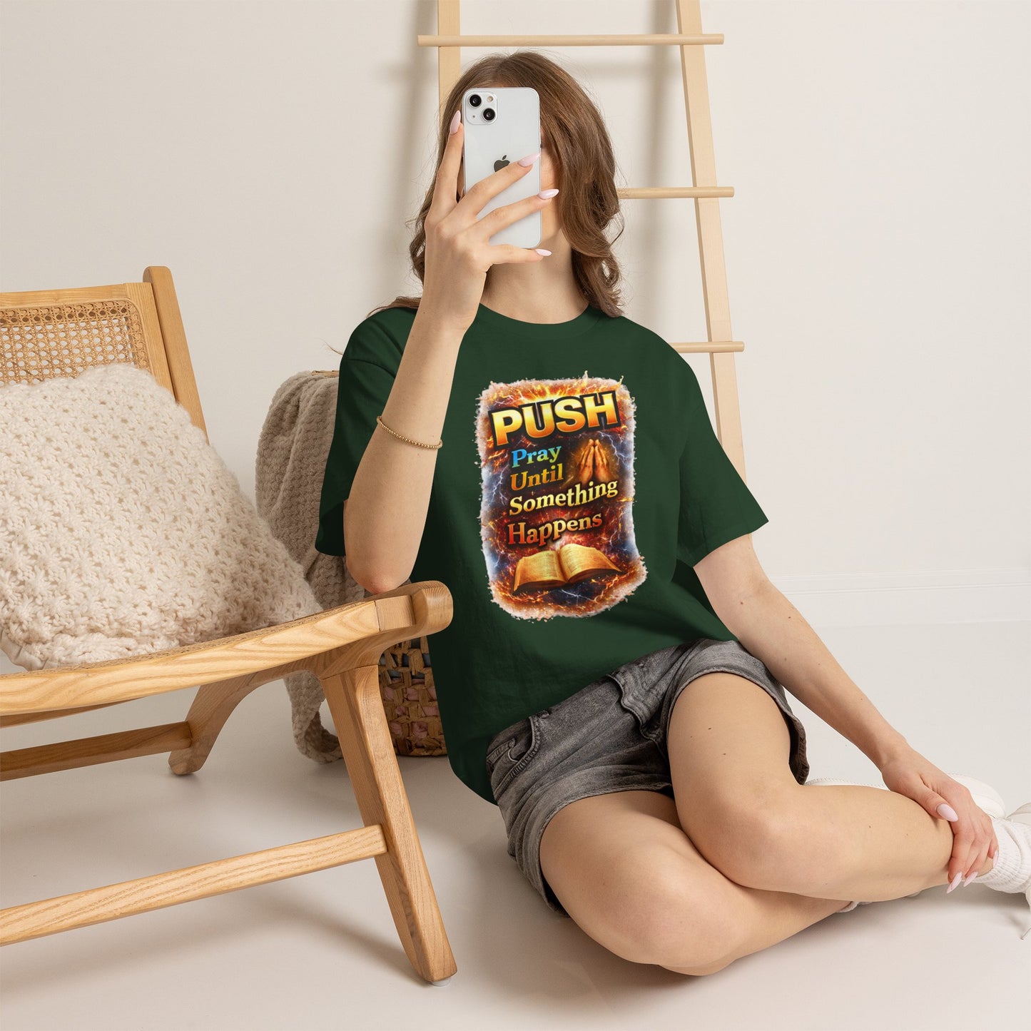 Push: Pray Until Something Happens T-Shirt — Bible 2