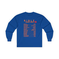 Bible Emergency Numbers Long Sleeve Tee - Orange