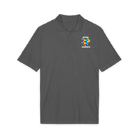 Autism Puzzle Heart Polo - White