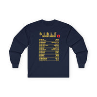 Bible Emergency Numbers Long Sleeve Tee - Gold