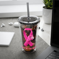 Pink Ribbon “Stay in the Fight” 16oz Tumbler with Straw