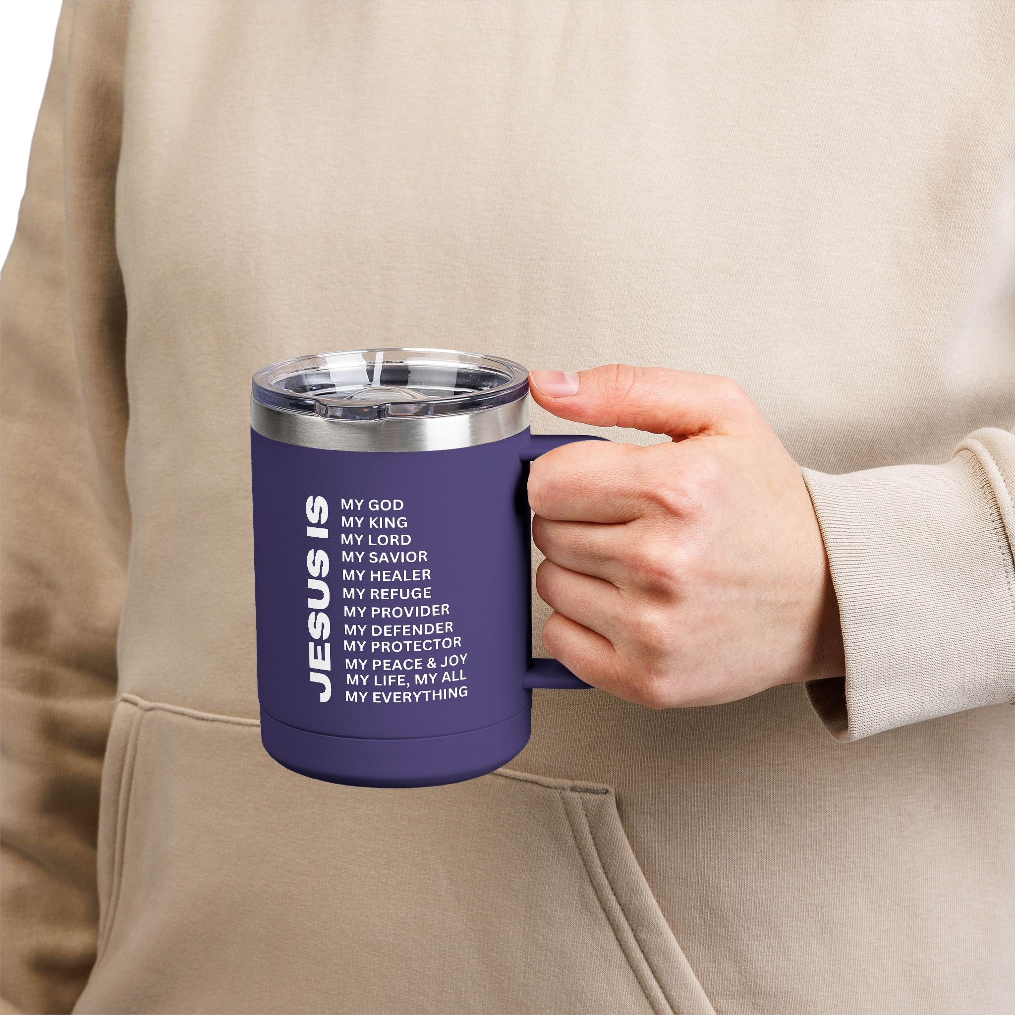 Christian Jesus Is 15oz Tumbler - White