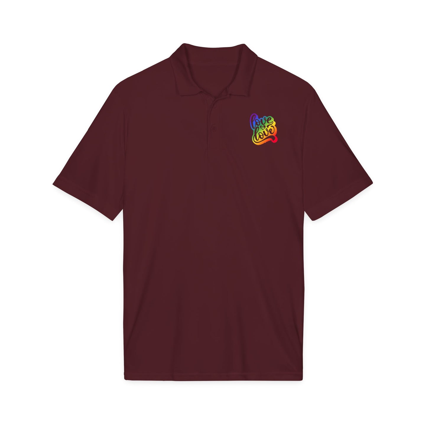 Rainbow "Love Love" Polo Shirt