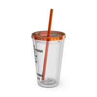 "The Righteous Are Bold as a Lion" 16oz Inspirational Tumbler with Straw