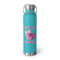 Butterfly Breast Cancer Awareness 22oz Insulated Water Bottle